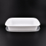 LRR 38oz White Rectangle Container (T38) 150set/cs