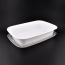 LRR 38oz White Rectangle Container (T38) 150set/cs