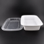 LRR 38oz White Rectangle Container (T38) 150set/cs