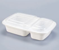 LRR 2-Comp 32oz (DT32)  White Rectangle Container 150set/cs