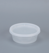 8oz Semi-Clear Plastic Container with vent Lids 250sets/cs
