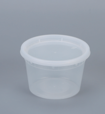 16oz Semi-Clear Plastic Container with vent Lids 250sets/cs