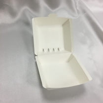 White Hinged Paper Hamburger Box 9x9x6.6cm 1000/cs