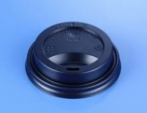 Black Plastic Lid for 8oz Coffee Cup 1000/cs