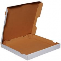 6" Pizza Box White/Brown E Flute 100/Pk