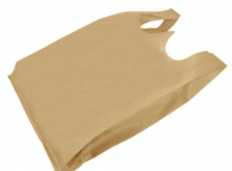 Kraft Fabric T-Shirt Bag 10+6.5x20 (M) 40GSM  600/cs