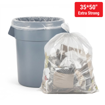 35x50" Clear Extra-Strong Garbage Bag 100/cs