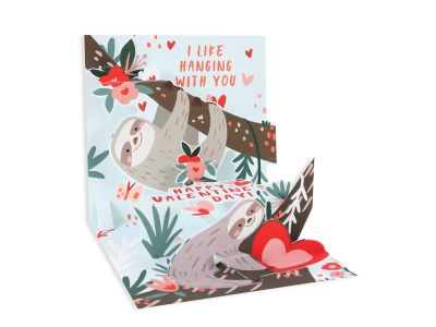 Valentine Sloths|Up With Paper