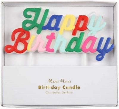 Multi Happy Birthday Candle|Meri Meri