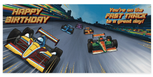 Racecar Tri-Fold Card|Peaceable Kingdom
