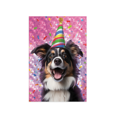 Lab In Birthday Hat Enclosure |Peaceable Kingdom