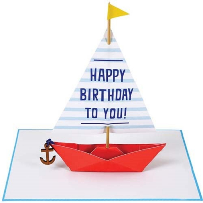 Sailing Boat Greeting Card-16-0170H|Meri Meri