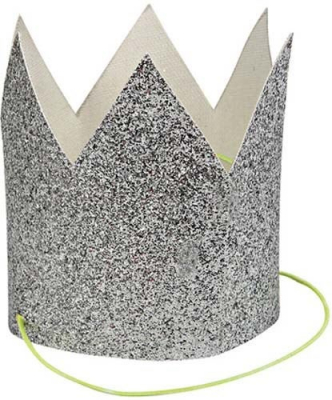 Mini Silver Glittered Crowns-45-2501|Meri Meri