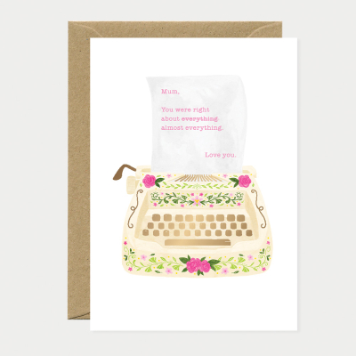 Love You Mum Typewriter|All The Ways To Say