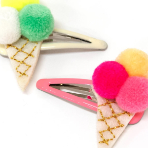 Pom Pom Icecream Hair Slides-50-0294|Meri Meri