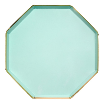 Large Mint Octagonal Plate|Meri Meri