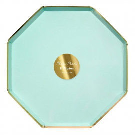 Large Mint Octagonal Plate|Meri Meri