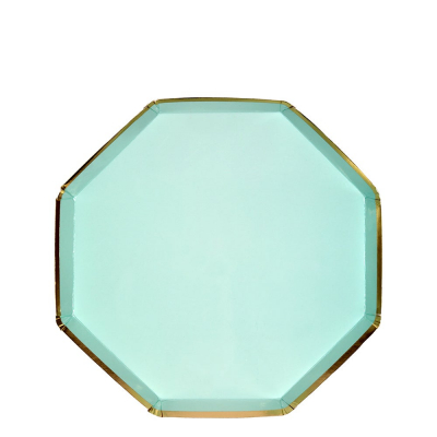 Small Mint Octagonal Plate|Meri Meri