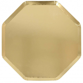 Large Gold Octagonal Plate|Meri Meri