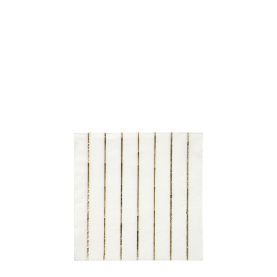 Small Gold Striped Napkin|Meri Meri