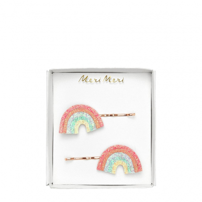 Glitter Rainbow Hair Slides|Meri Meri