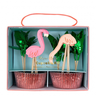Flamingo Cupcake Kit|Meri Meri