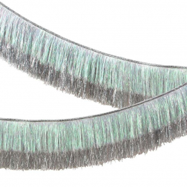 Silver Iridescent Tinsel Fringe Garland|Meri Meri