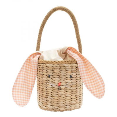 Bunny Woven Straw Bag|Meri Meri