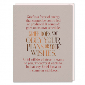 Card: EG Grief Does Not Obey|EM & Friends