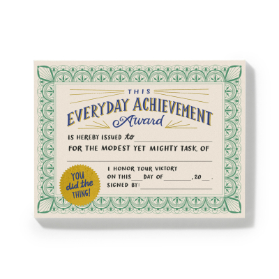 Certificate Pad: Everyday Achievement|EM & Friends