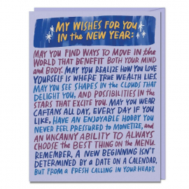 Wishes New Year Holiday Single Card Boxed Set|EM & Friends