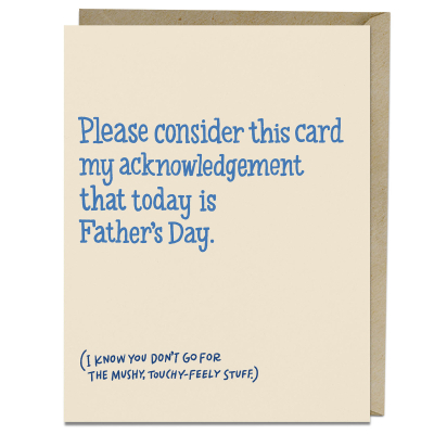 Father's Day Acknowledgment Card