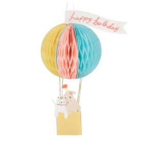 Air balloon Honeycomb Card|Meri Meri