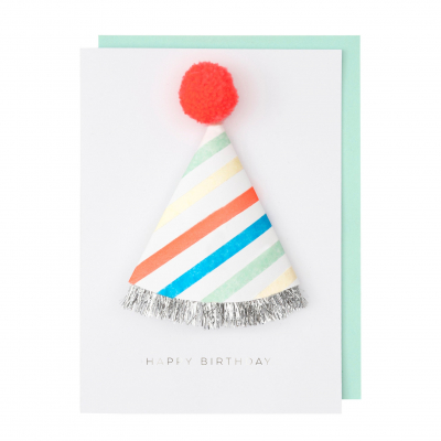 1st Birthday Hat Card|Meri Meri