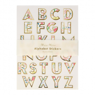 English Garden Alphabet Sticker Sheets|Meri Meri