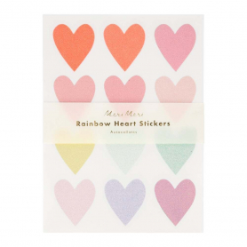 Pastel Heart Glitter Stickers|Meri Meri