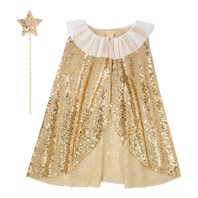 Gold Sparkle Cape Dress Up|Meri Meri