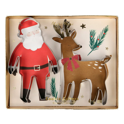 Santa & Reindeer Christmas Cookie Cutters|Meri Meri