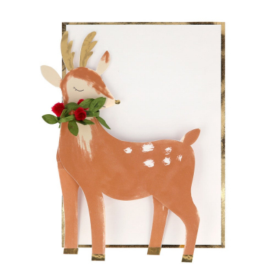 Festive Reindeer Stand Up Christmas Card|Meri Meri