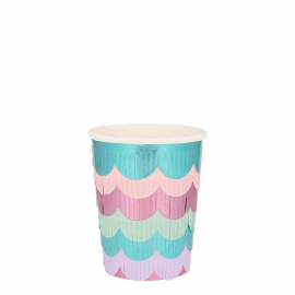 Mermaid Scalloped Fringe Cups|Meri Meri