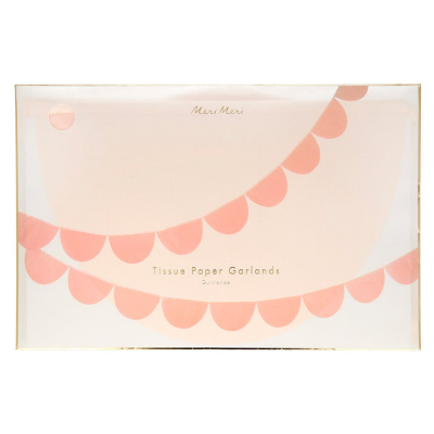 Peach Tissue Paper Scallop Garlands|Meri Meri