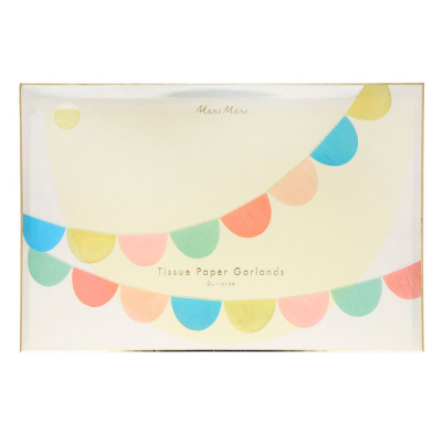 Rainbow Tissue Paper Scallop Garlands|Meri Meri