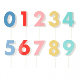 Rainbow Number Acrylic Toppers|Meri Meri