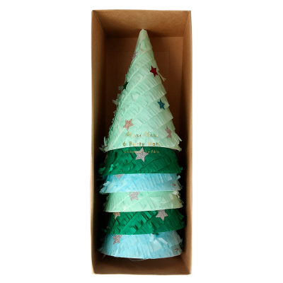 Fringed Christmas Tree Party Hats|Meri Meri