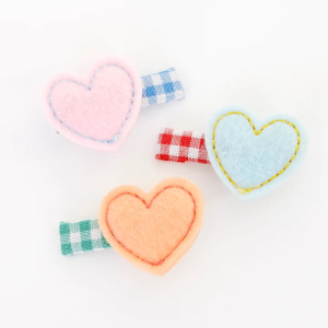 Felt Heart Hair Clips|Meri Meri