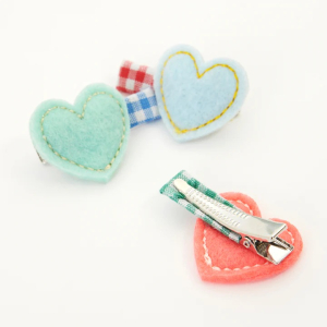 Felt Heart Hair Clips|Meri Meri