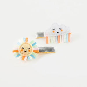 Rainbow Sun & Cloud Hair Clips|Meri Meri