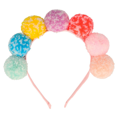 Rainbow Pompom Headband|Meri Meri