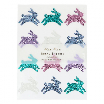 Glitter Bunny Stickers|Meri Meri