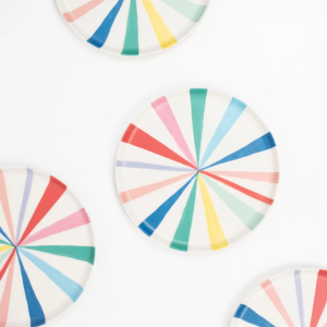 Bright Stripe Small Bamboo Plate|Meri Meri